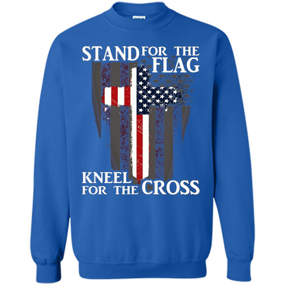 Stand For The Flag Kneel For The Cross T-Shirt Royal