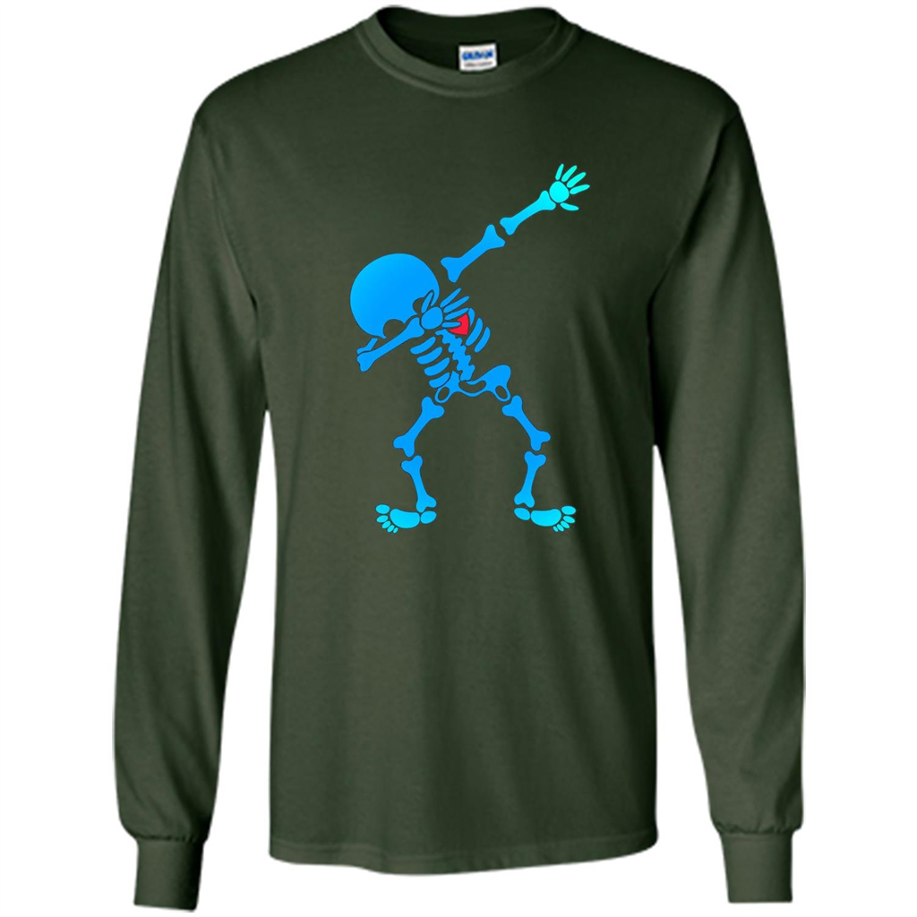 Dabbing Skeleton Halloween 2017 T-shirt Forest Green