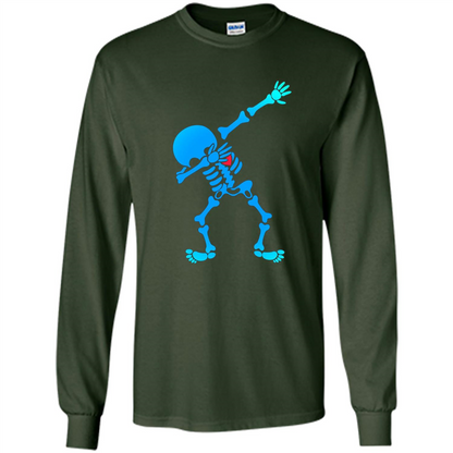 Dabbing Skeleton Halloween 2017 T-shirt Forest Green
