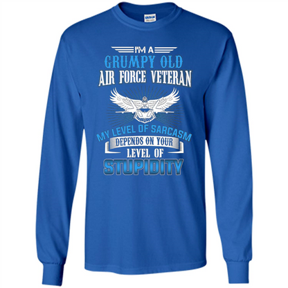 I'm A Grumpy Old Air Force Veteran T-shirt Royal