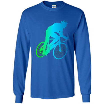 Bike Rider T-shirt Colorful Bicycle Biking Lover T-shirt Royal