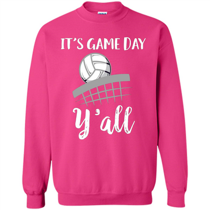 Volleyball Lovers T-shirt It's Game Day Y'all Tshirt Heliconia