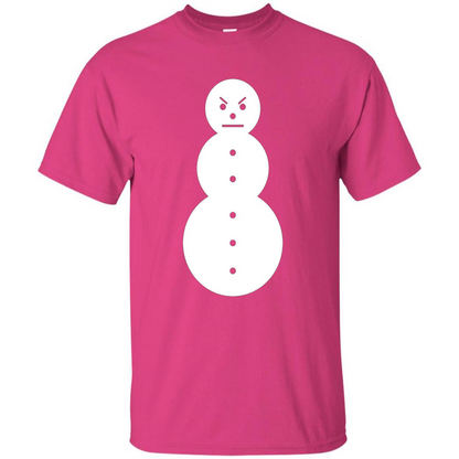 Christmas T-shirt Angry Snowman T Shirt Heliconia