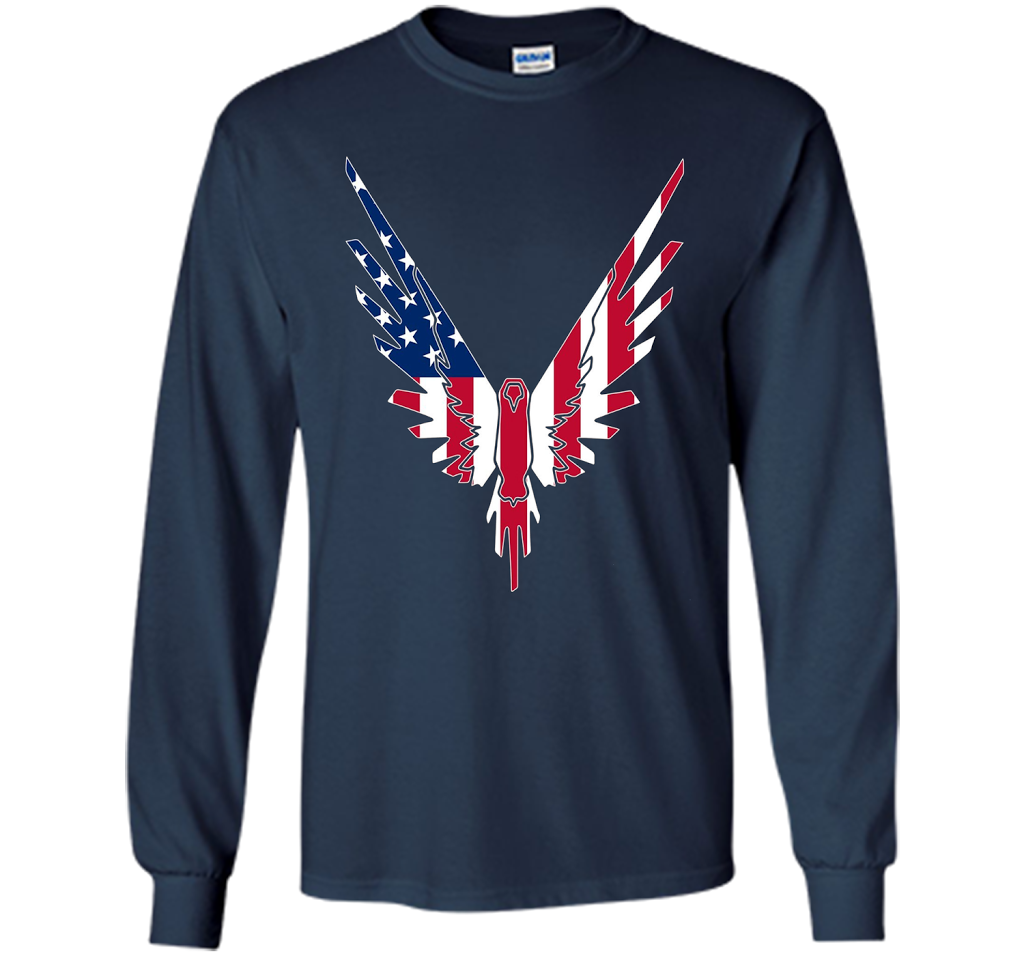 Be A Maverick American Flag Logo T-Shirt shirt Navy