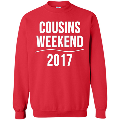 Family T-shirt Cousins Weekend 2017 Red