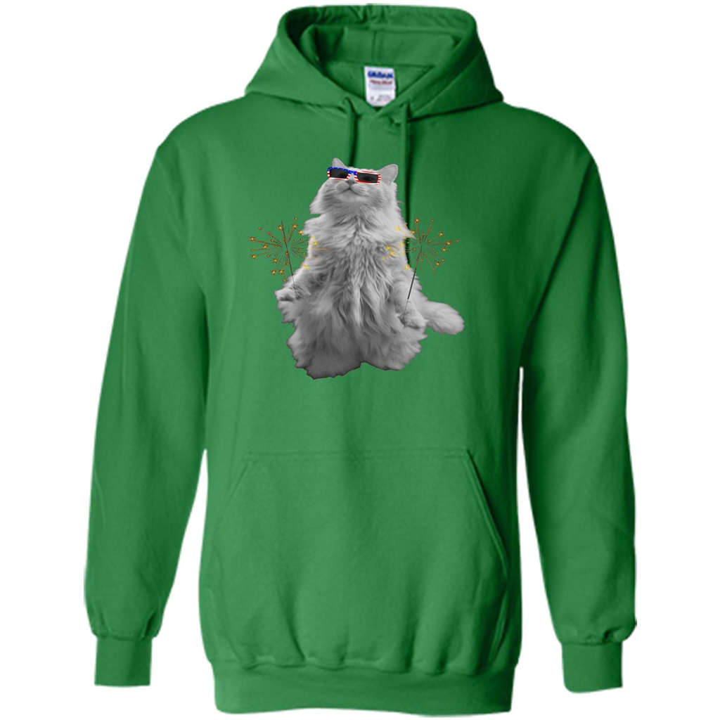 Funny Patriot Cat T-shirt Meowica Irish Green