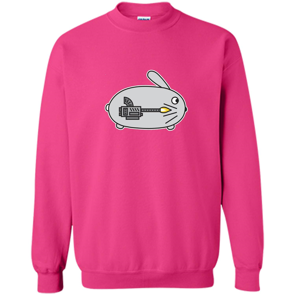 Bunny vs Dinosaur T-shirt Heliconia