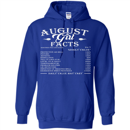 August Girl Facts T-shirt Royal