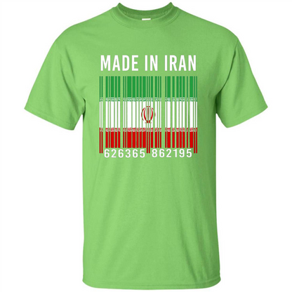 Iran Barcode T-Shirt Made In Iran T-shirt Lime
