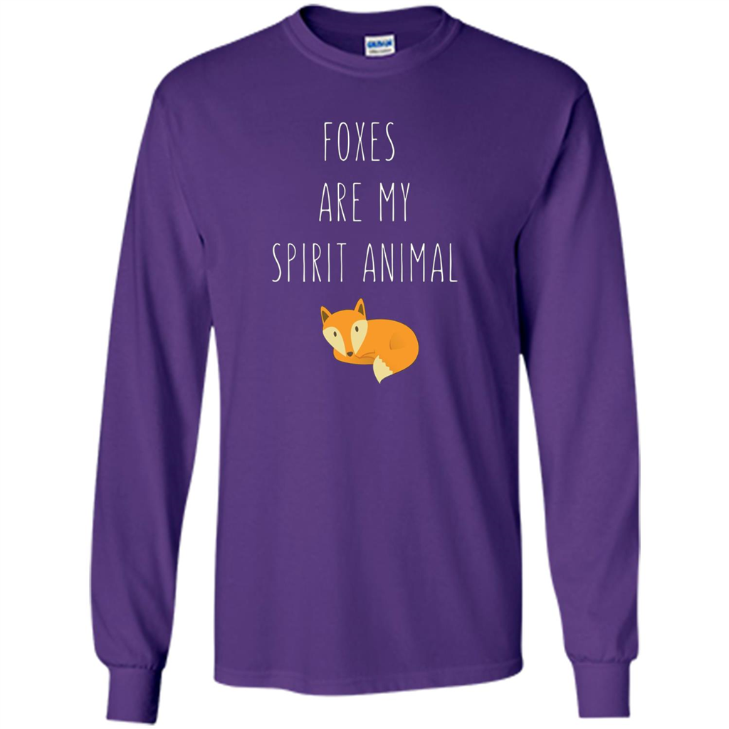 Foxes Are My Spirit Animal Fox T-Shirt Purple