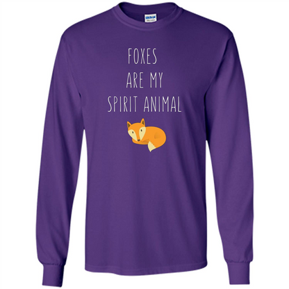 Foxes Are My Spirit Animal Fox T-Shirt Purple