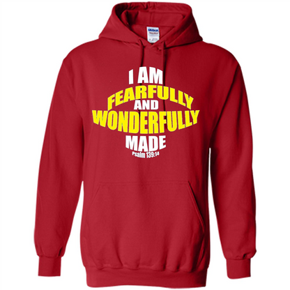 Fearfully And Wonderfully Made Christian T-Shirt Red