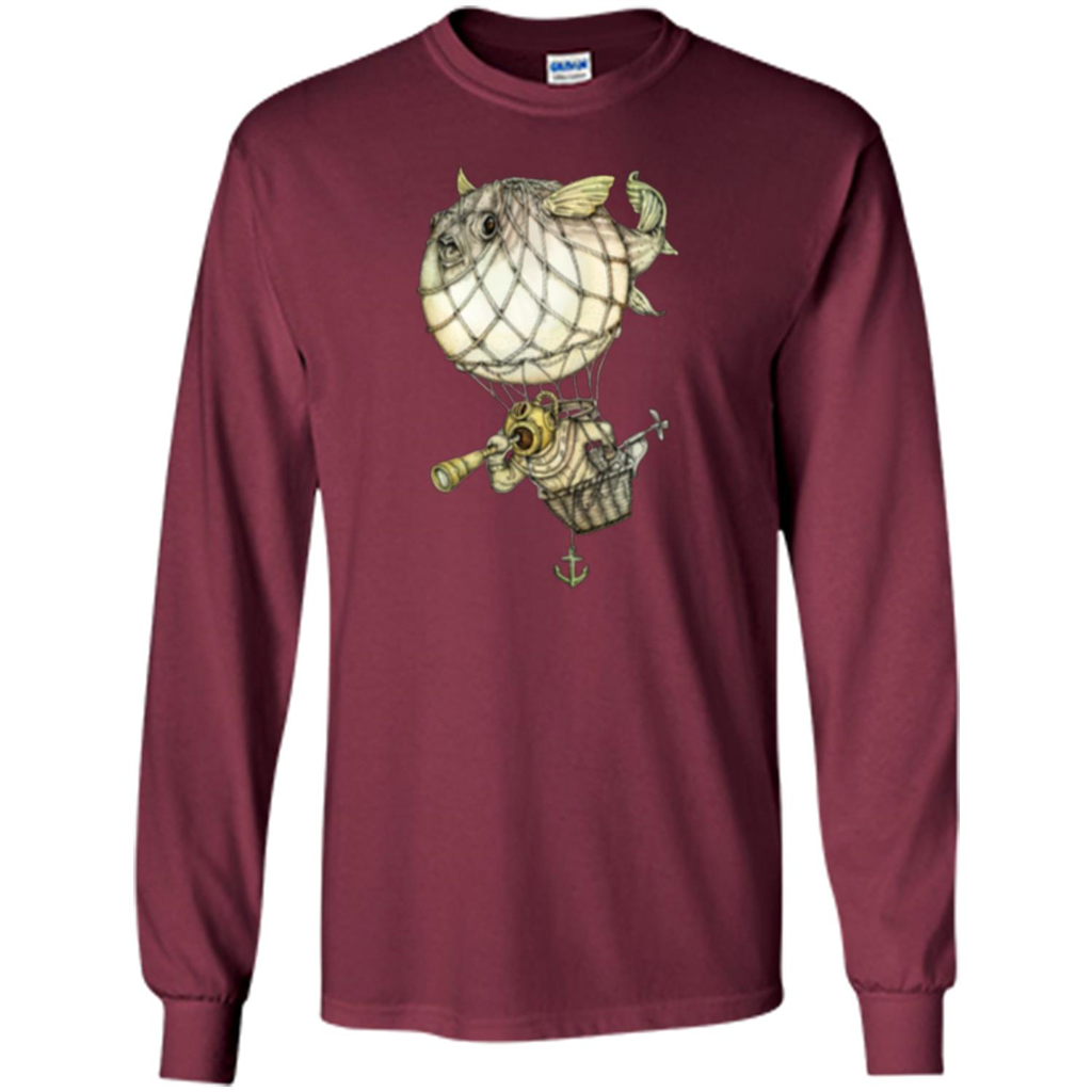 Blowfish T-shirt Captive Balloon T-shirt Maroon