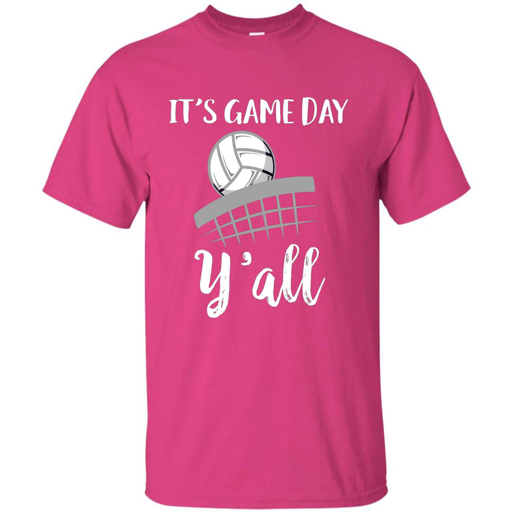 Volleyball Lovers T-shirt It's Game Day Y'all Tshirt Heliconia