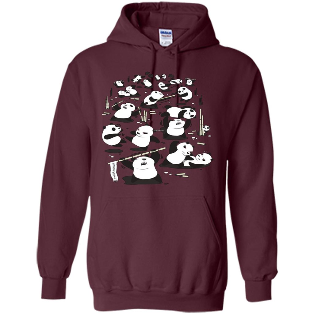 Cute Panda T-shirt Maroon