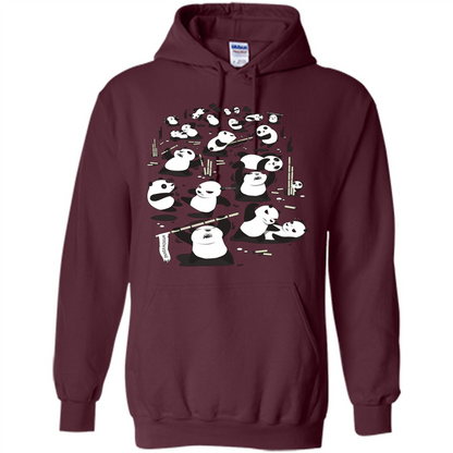 Cute Panda T-shirt Maroon