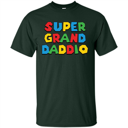 Fathers Day T-shirt Super Grand Daddio Forest Green