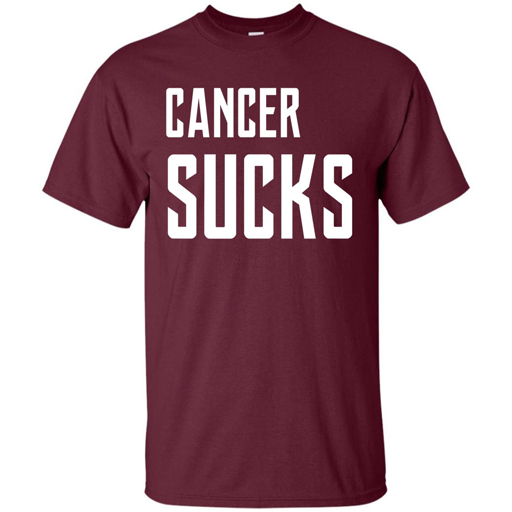 Cancer Sucks T-shirt Maroon