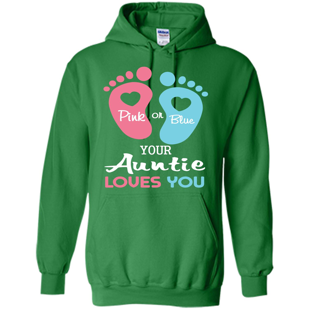 Baby T-shirt Pink Or Blue Your Auntie Loves You Irish Green