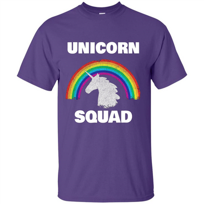 Unicorn Squad T-shirt Rainbow Unicorns Love T-Shirt Purple