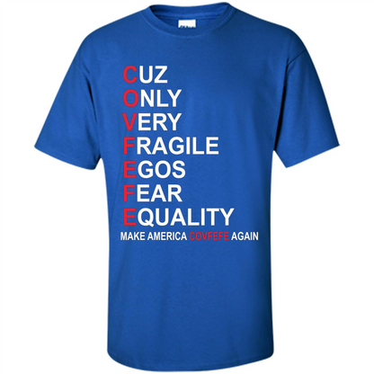 American T-shirt Make America Covfefe Again Royal