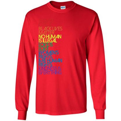 Science Is Real Black Lives Matter T-shirt Red
