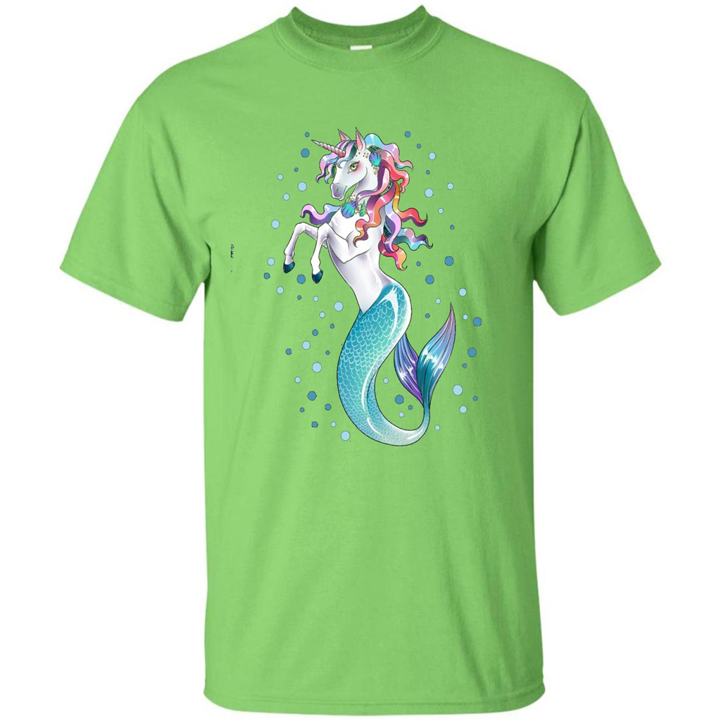 Unicorn Mermaid Mermicorn Cute T-Shirt Lime