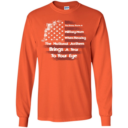 Military Mom. You Know You're A Military Mom When T-shirt Orange
