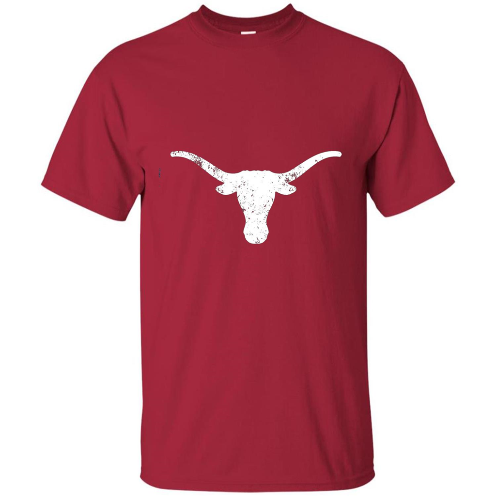 Texas Longhorn Distressed T-Shirt Texas Cowboy State T-shirt Cardinal