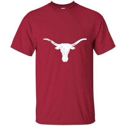 Texas Longhorn Distressed T-Shirt Texas Cowboy State T-shirt Cardinal