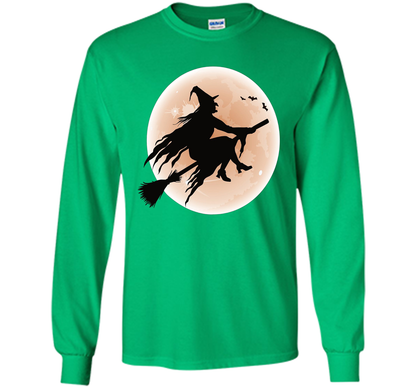 Halloween Full Moon Witch T-Shirt shirt Irish Green