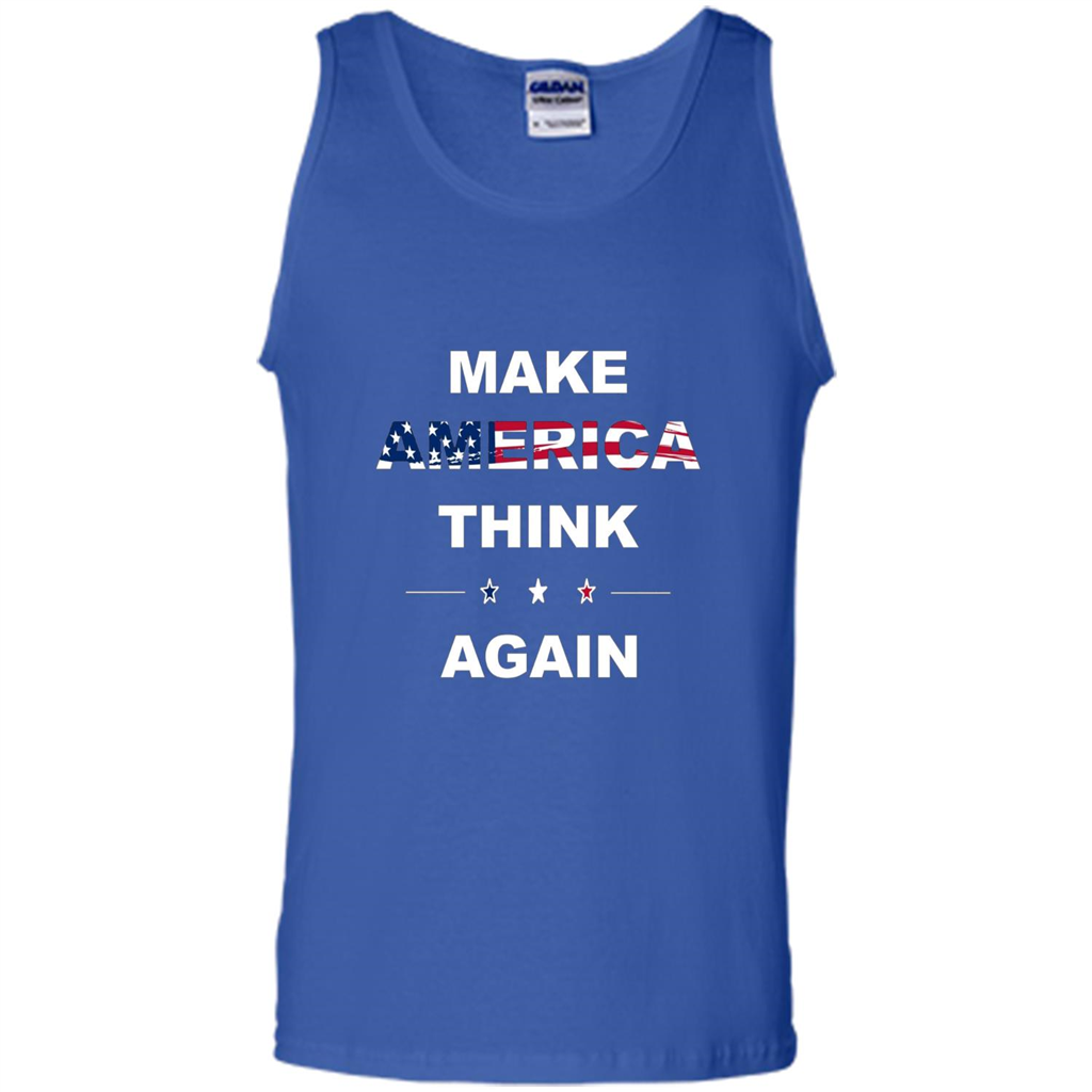 Make America Think Again T-Shirt anti Trump Protest T-shirt Royal