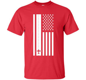 Patriotic American Flag Runway Pilot T-shirt