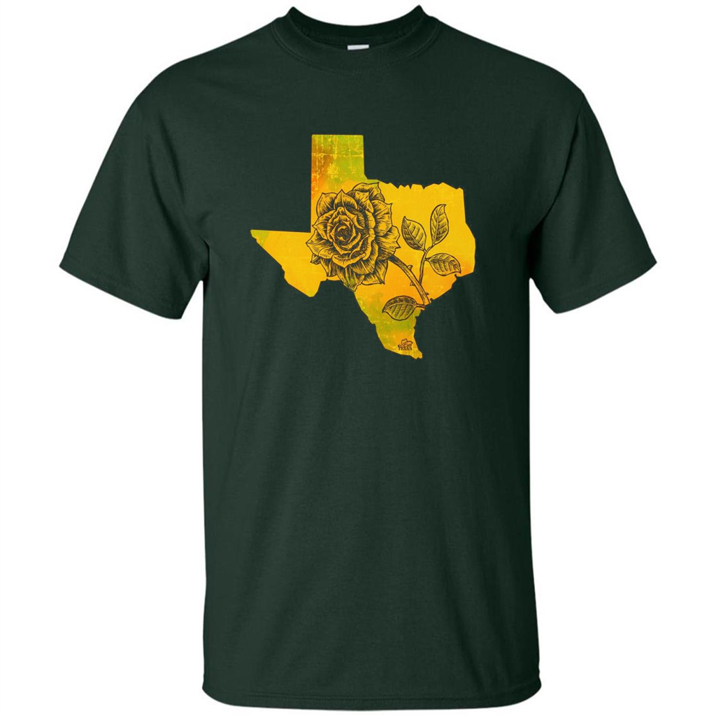 Yellow Rose Of Texas T-Shirt Forest Green