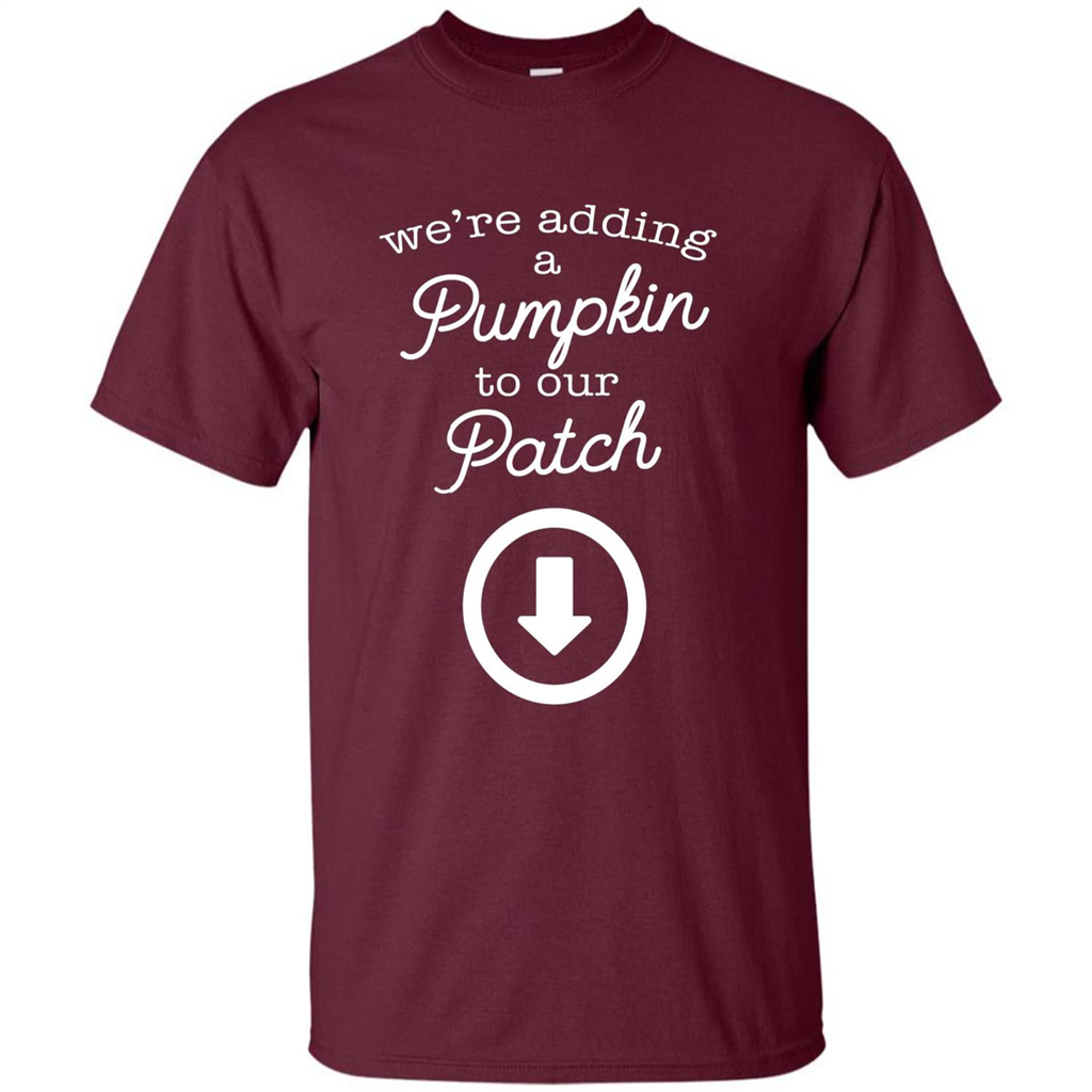 Halloween Maternity Costume Autumn Pumpkin Patch T-Shirt Maroon