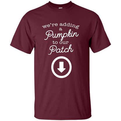 Halloween Maternity Costume Autumn Pumpkin Patch T-Shirt Maroon