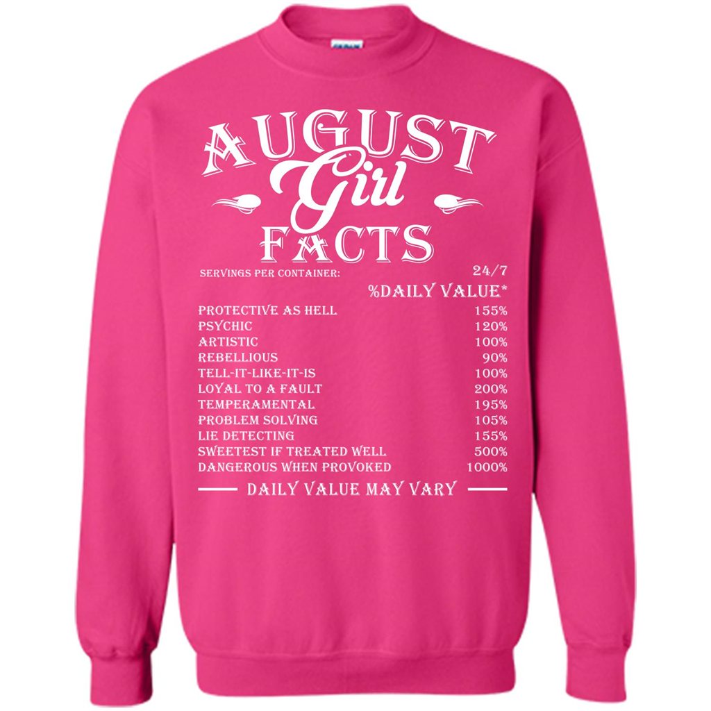 August Girl Facts T-shirt Heliconia