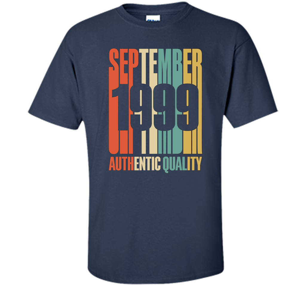 Retro Sept 1999 T-Shirt 18 yrs old Bday 18th Birthday T-shirt Navy