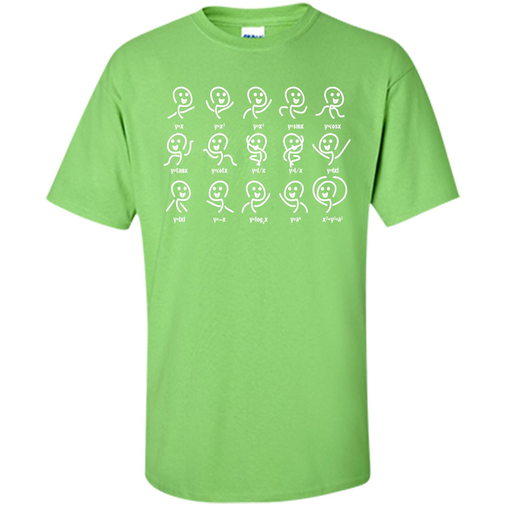 Math Lover T-shirt Algebra Dance Funny Graph Figures Math Equation Lime