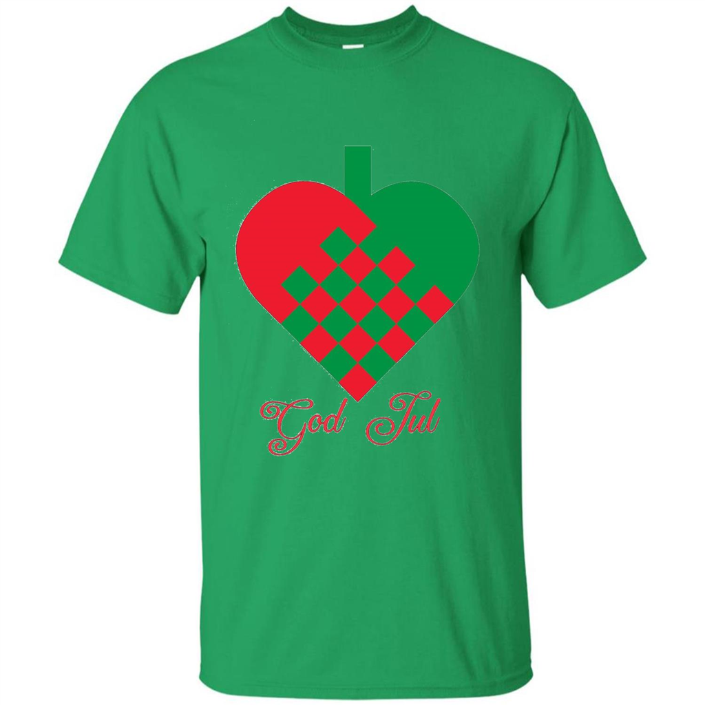 God Jul Merry Christmas T-shirt Irish Green