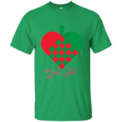 God Jul Merry Christmas T-shirt Irish Green