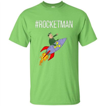 Rocket Man Funny T-shirt Lime