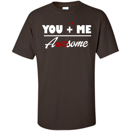 Love T-shirt You and Me Awesome Dark Chocolate