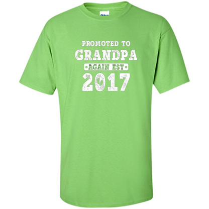 Men's Promoted to Grandpa Again Est. 2017 T-shirt