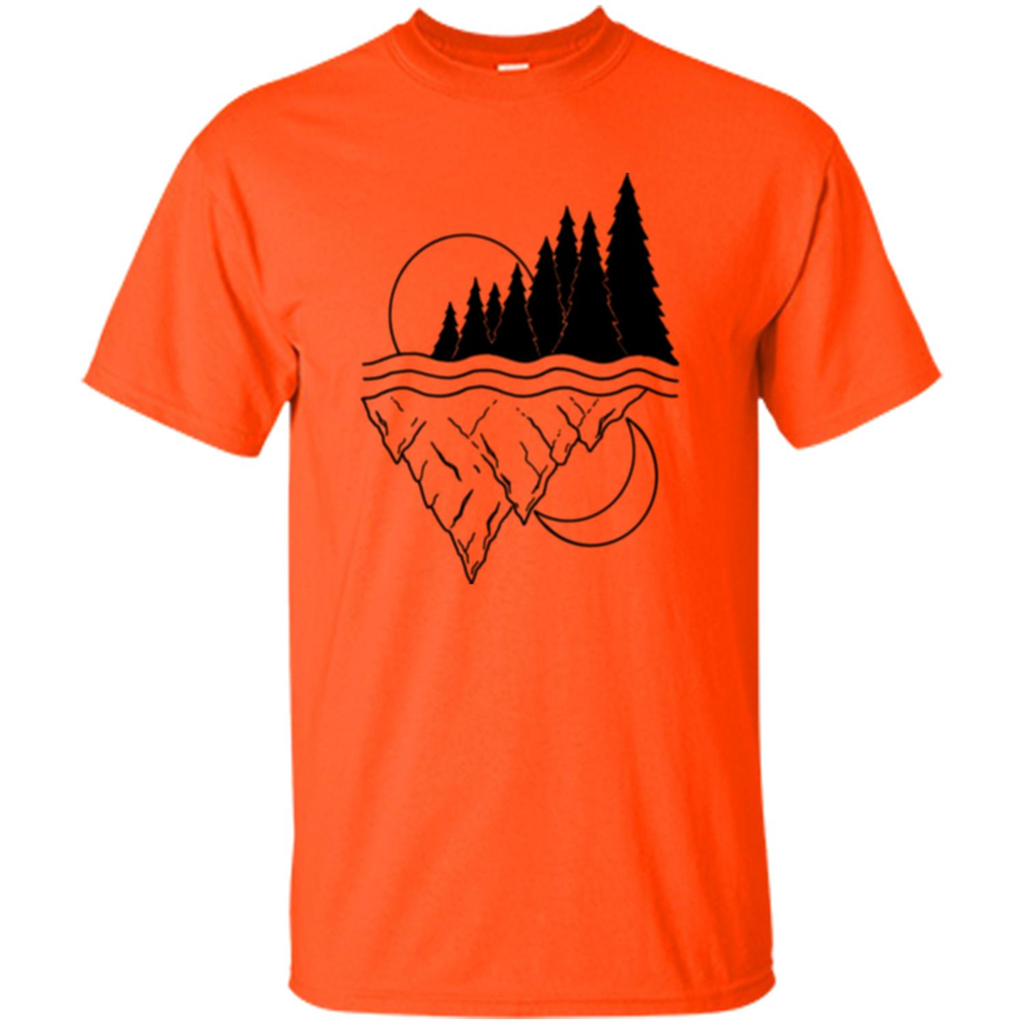Nature Merged Moon And Sun T-shirt Orange