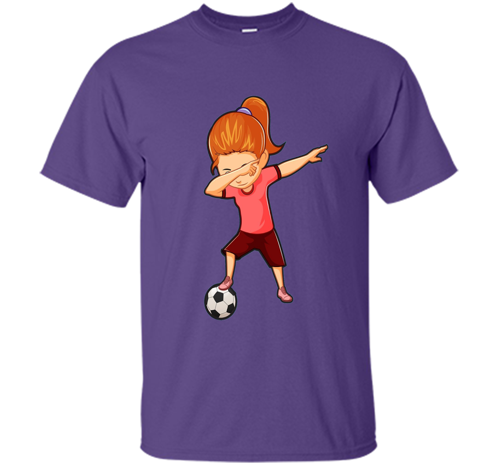 Soccer T-shirt Dabbing Boy Purple