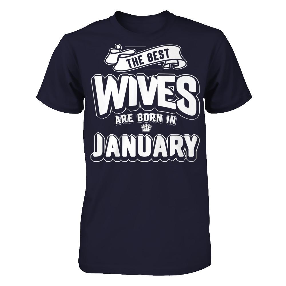 The Best Wives Are Born In January Next Level - Unisex Fitted Tee Midnight Navy