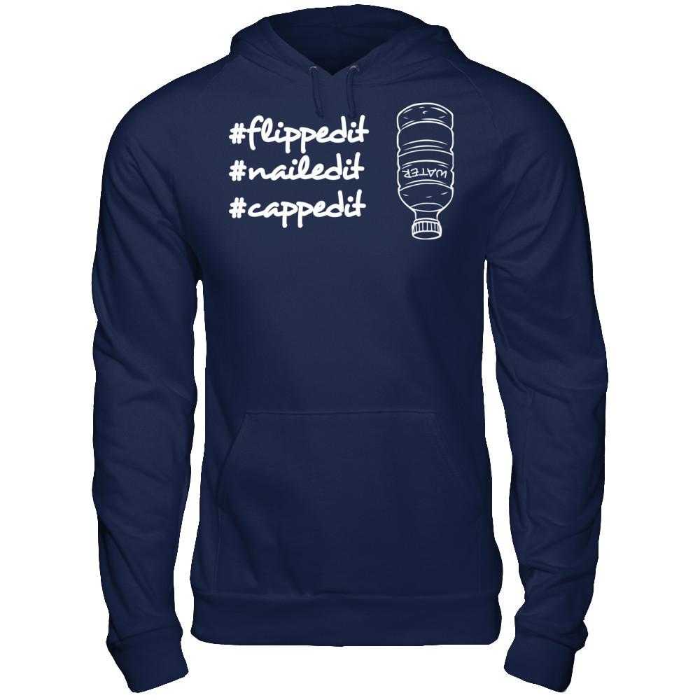 Flippedit Nailedit Cappedit T-shirt Gildan - Pullover Hoodie Navy