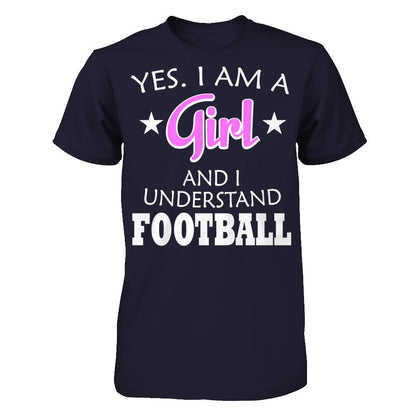 Yes. I Am A Girl And I Understand Football Next Level - Unisex Fitted Tee Midnight Navy