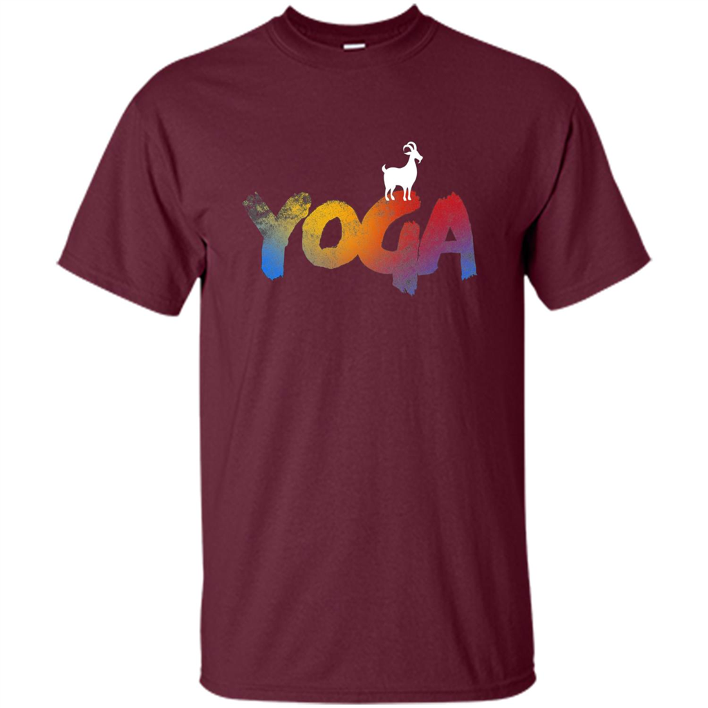 Love Goat Yoga T-shirt Yoga T-shirt Maroon